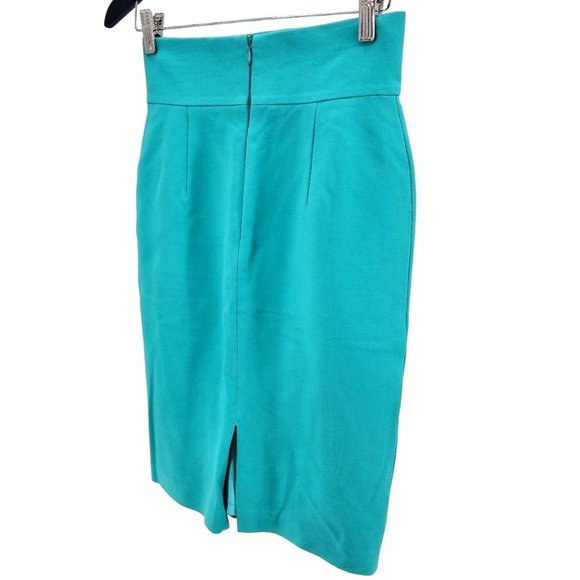 ANTONIO MELANI Pencil Skirt Knee-length Stretchy Soft Fitted Knee-length Teal - Picture 10 of 10